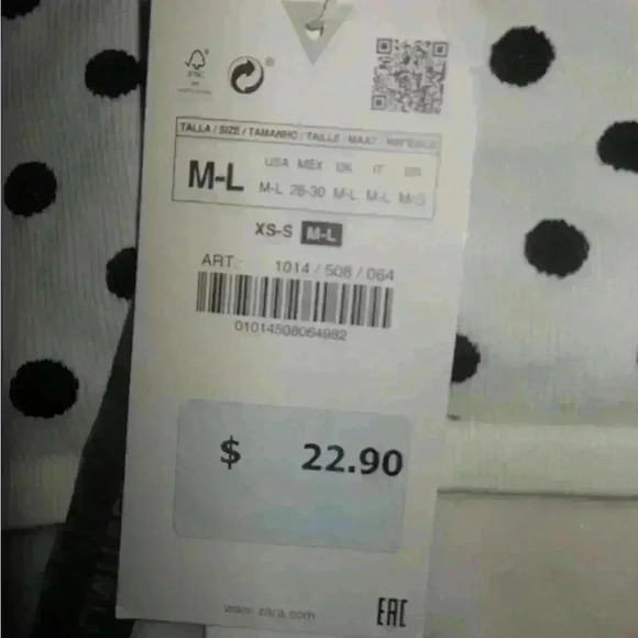 Zara Polka Dot Halter Top - M-L - Picture 2 of 2